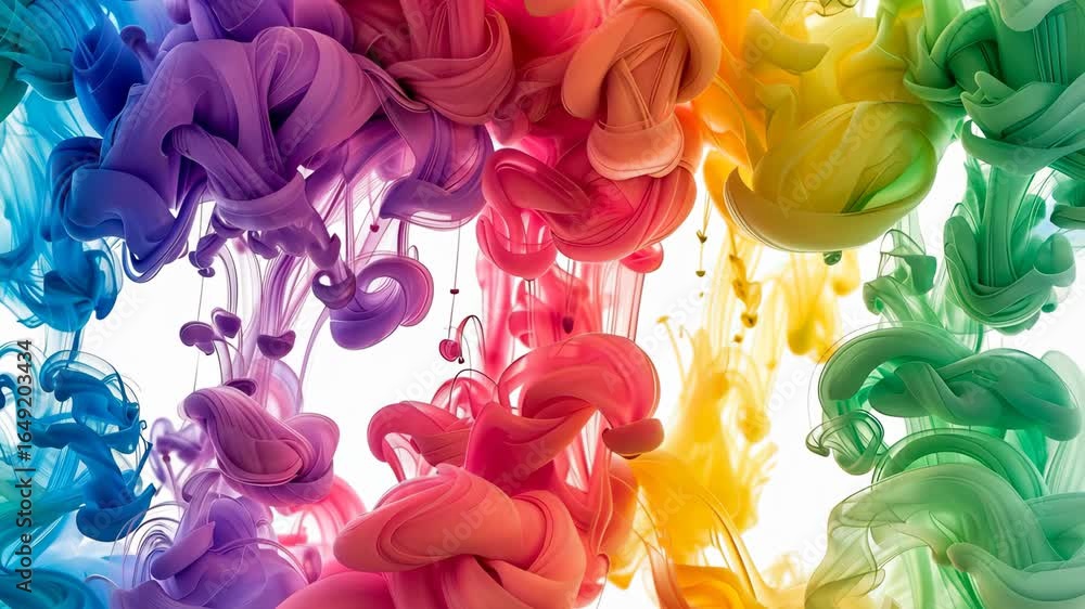 Aufkleber witness a stunning interplay of vibrant colors blending and swirling together, creating captivating 