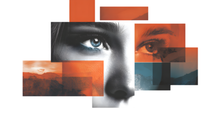 Visual composition featuring unequal parts with artistic focus