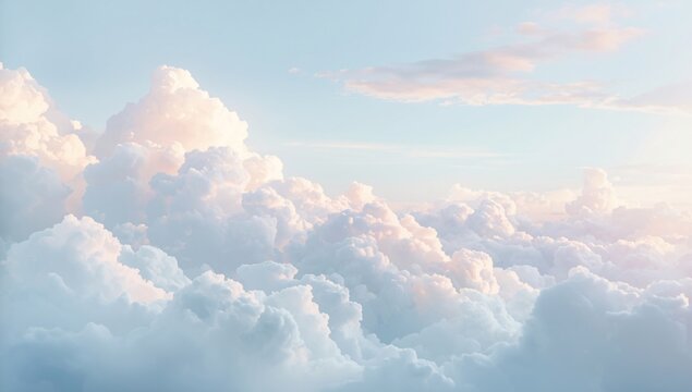 Abstract Pastel Cloudscape Background
