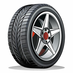 Obraz premium car wheel isolated