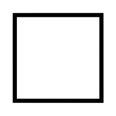 Square outline shape black border frame geometric design element simple basic figure graphic illustration 100