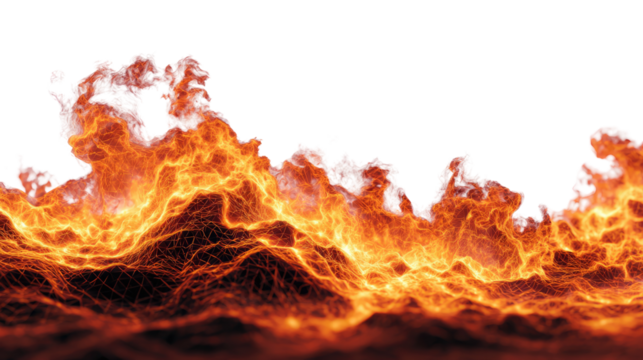 Dynamic flames erupting in vivid colors against a black background, showcasing the energy and intensity of fire.