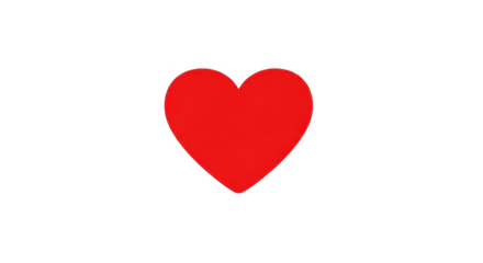 Simple red heart graphic on a white background.