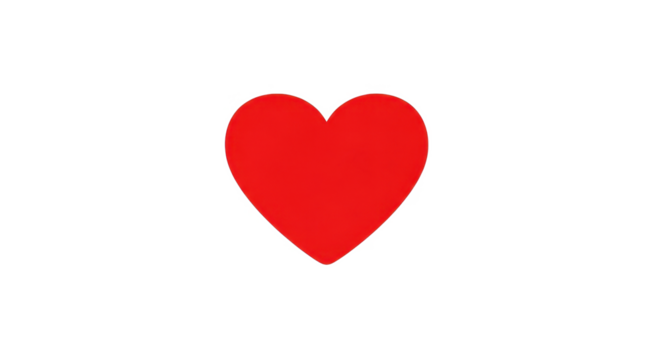 Simple red heart graphic on a white background.