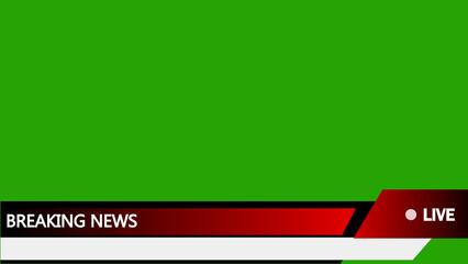 Breaking News Live Lower Third Graphic Green Screen