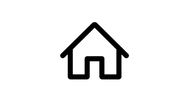 Modern Minimalist House Icon for Real Estate and Design