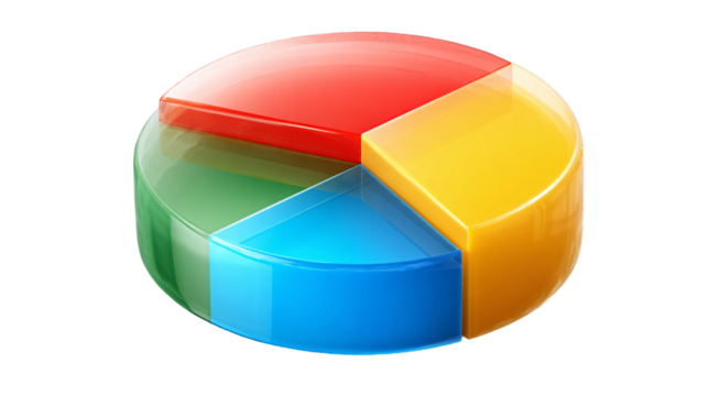 Shiny Segmented Pie Chart for Data Analysis and Business Growth Visualization