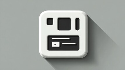 Save icon with classic floppy disk design, symbolizing data preservation, file backup, and information security, suitable for software interfaces and digital productivity tools.