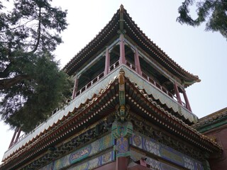 Obraz premium Temple at forbidden city in Beijing, China