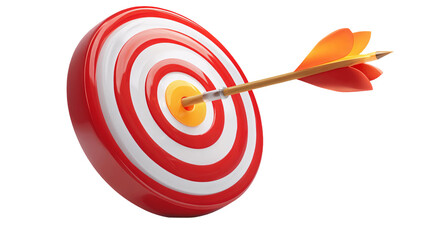 Arrow Hitting Bullseye on Target Symbolizing Success and Goals