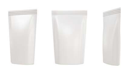 Blank Stand-Up Pouch Packaging Mockup Set