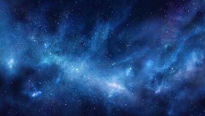 Vast expanse of nebulae, swirling in deep space, studded with countless stars