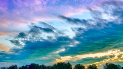 Pastel Hues Softly Fill the Sky