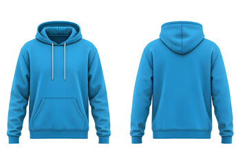 A vibrant blue hoodie perfect for comfortable casual wear or custom design mockups showcasing modern apparel. This versatile garment is ideal for everyday style