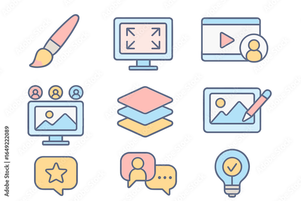 Poster digital design tools for creative professionals featuring graphics and layout elements
