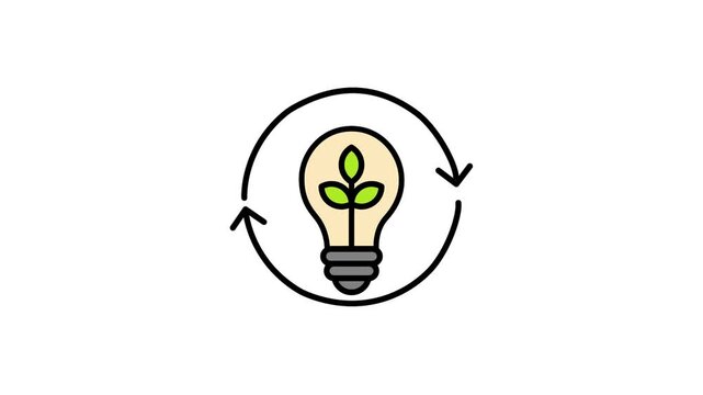 Innovation animated lineal color icon
