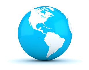 Fototapeta premium 3D Blue Globe