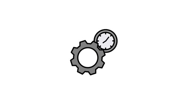 Efficiency animated lineal color icon