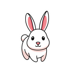 Obraz premium Rabbit cartoon character isolated on a white background