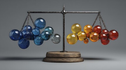 A visual metaphor for chemical balance and harmony