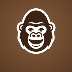 vector illustration of a gorilla face © Sheikh Hasinur Rahma