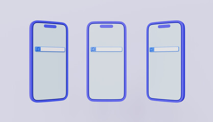 Smartphone isolated on white background, Online shopping concept