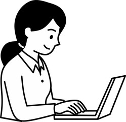 Young businessman sitting at his desk and working on a laptop computer in the office