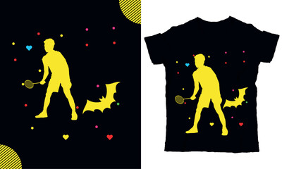Badminton player vector flat silhouette collection