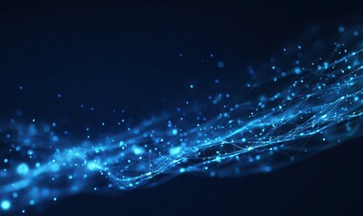 Abstract technological background with glowing connections