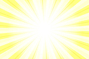 Obraz premium Icterine Yellow Abstract Sunlight Background. Yellow Glow Effect Sunburst Background for Presentation, Banner, Poster, Flyer, Sales. Pop Art Template for Summer and Spring. Rays Theme.