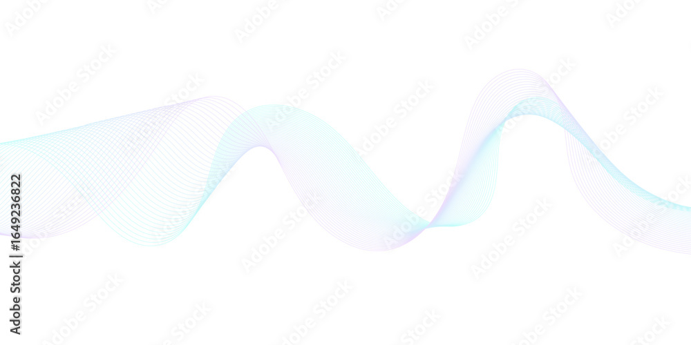 Poster vibrant and dynamic abstract design featuring colorful wave elements with stylized digital frequency