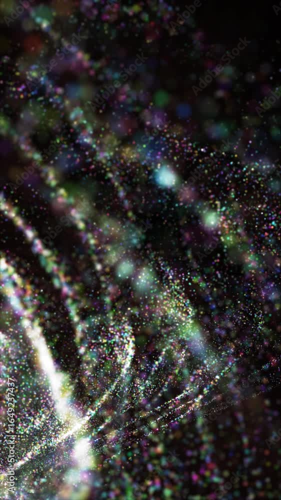 Poster experience captivating swirling colorful patterns in a dark background, creating an immersive visual