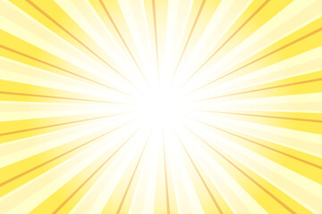 Maximum Yellow Red Abstract Sunlight Background. Yellow Glow Effect Sunburst Background for Presentation, Banner, Poster, Flyer, Sales. Pop Art Template for Summer and Spring. Rays Theme.