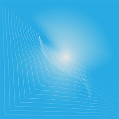 Abstract blue background with sparkling geometric patterns and light burst