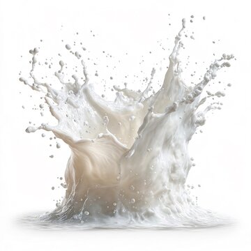 Abstract milk splash isolated on white background