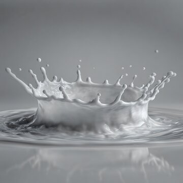 Abstract milk splash isolated on white background