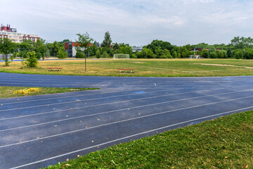 Obraz premium An empty sport and track field