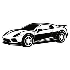 Fototapeta premium black car isolated on white