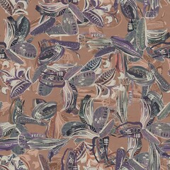 seamless pattern with flowers, leaf pattern design light brown colour background stock design digital creators art textile new concept design repeat pattern fabric print abstract art design 