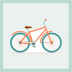 Fototapeta premium Orange Bicycle Illustration