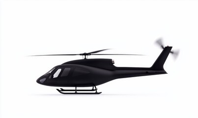 Sleek Black Helicopter