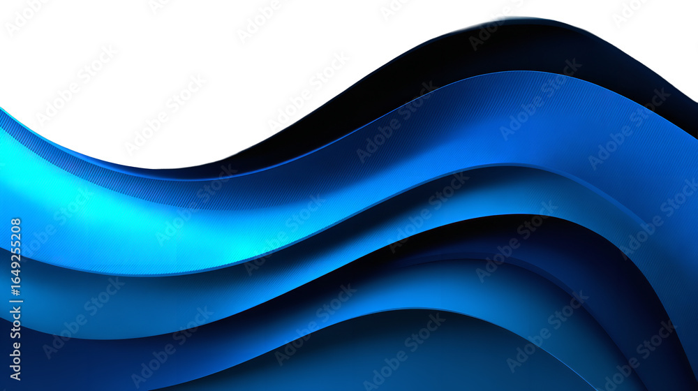 Aufkleber dynamic blue wave abstract background for presentations and design on transparent background