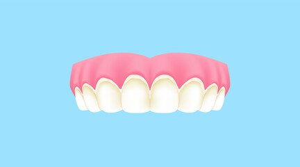 Upper teeth (Tartar) illustration vector design. Dental care concept.