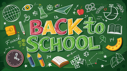 Chalkboard Back to School Vector