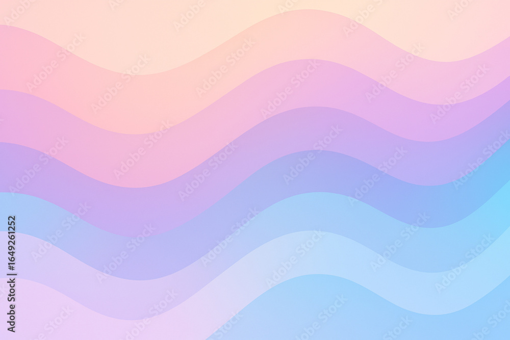 Poster pastel wave background with dreamy colors and flowing lines for modern design projects and calming v