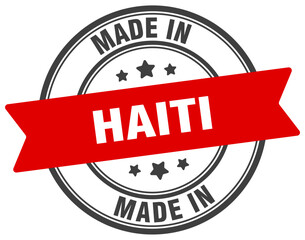 Fototapeta premium Made in Haiti round sign. Made in Haiti stamp.