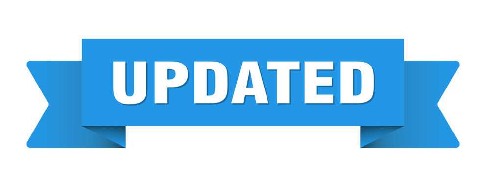 updated ribbon isolated on transparent background. updated ribbon