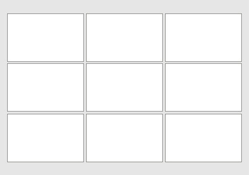 Blank templates for comic strips, ideal for creative expression. Printable storyboard sheets for manga, webtoon, and cartoon drawing.
