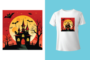 Halloween Pumpkin Vector Illustration T-shirt Design