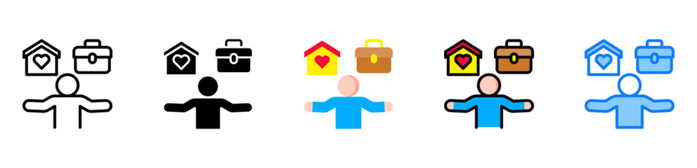 Work Life Balance icon multiple style 